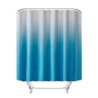 High Quality Gradient Color Eco Friendly PEVA Super Waterproof Easy Care Bath Shower Curtain Liners with 12 Hooks