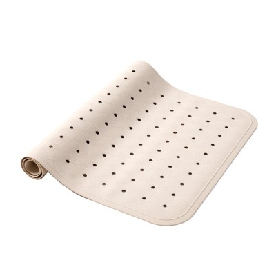 70x40CM Non Slip Anti-Bacterial Soft Comfortable Strong Suction Cups with Drain Holes Natural Rubber Bathroom Shower Mats